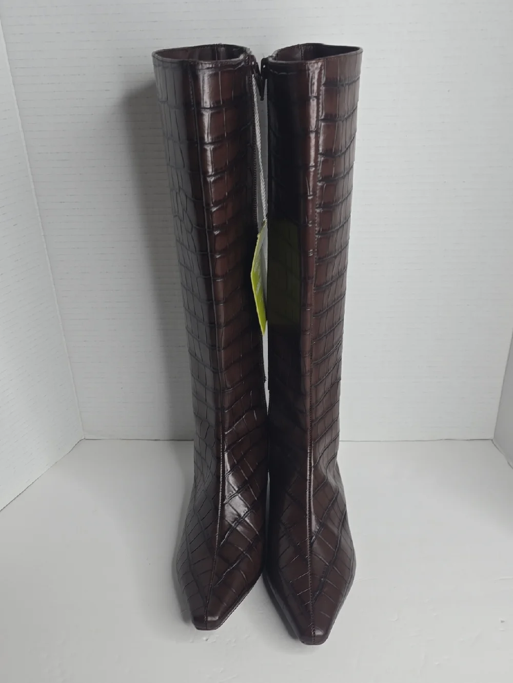 Gianni Bini Croc Embossed Leather Knee High Boots Size 6
